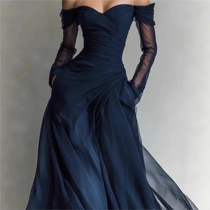 Eleonora - Vestido largo de hombros descubiertos