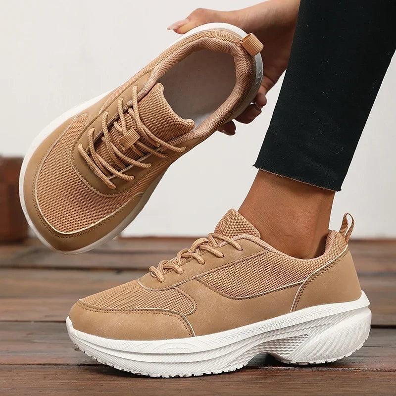 SABLORA™ | Zapatillas cómodas de ante, con suela gruesa y forro suave