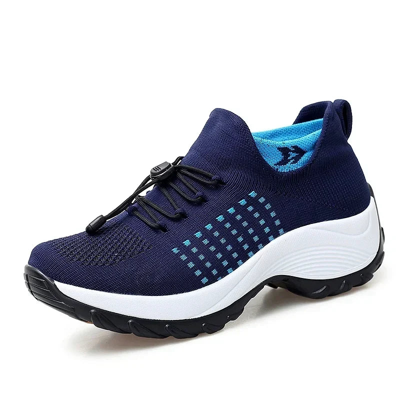 NOIRA™ | Zapatillas de punto transpirable con suela antideslizante y detalles en contraste