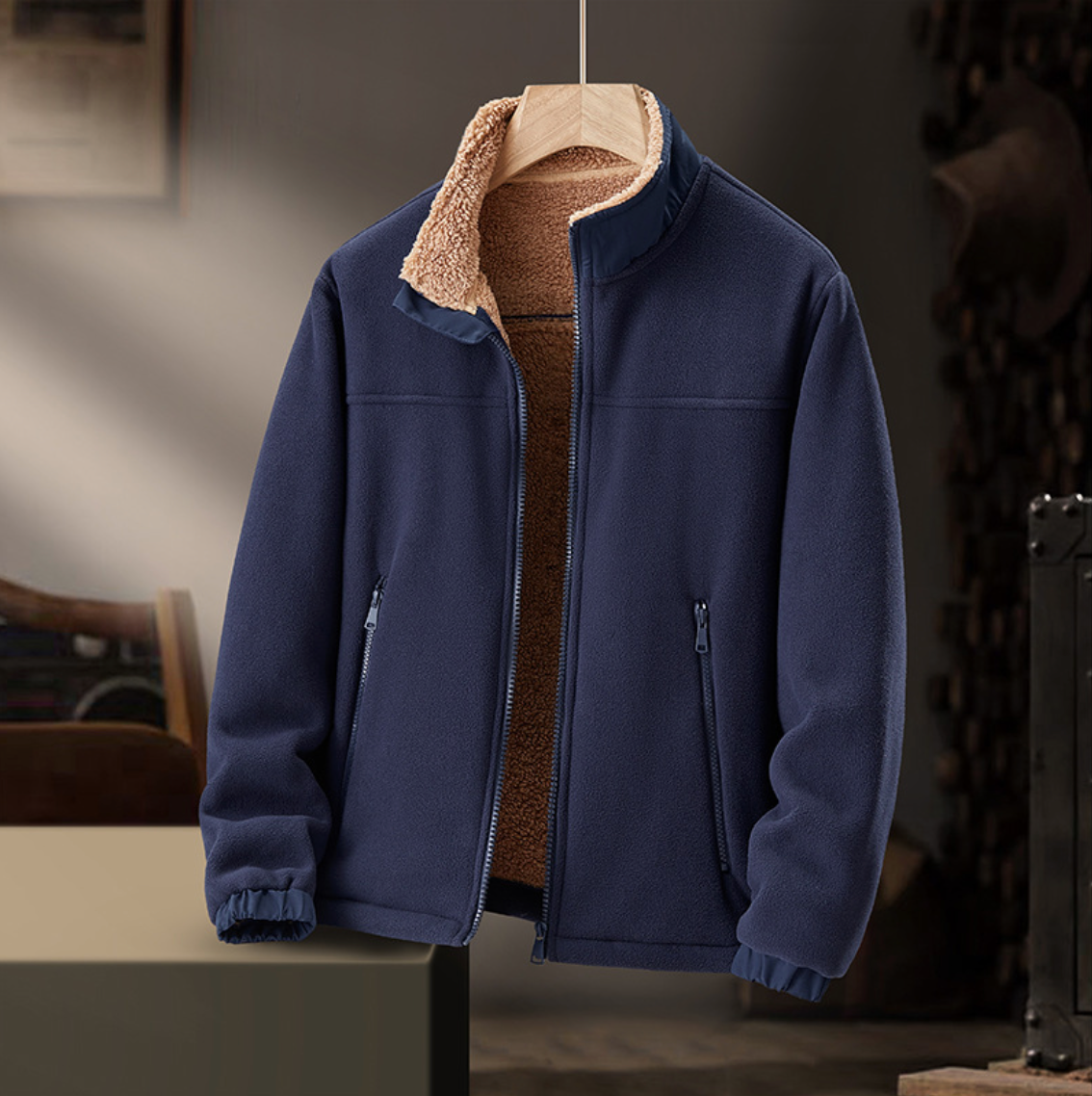 Graciela | Chaqueta con cremallera y cuello de pelo