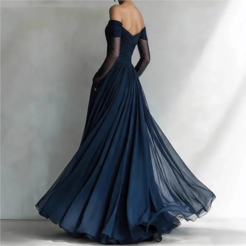Eleonora - Vestido largo de hombros descubiertos
