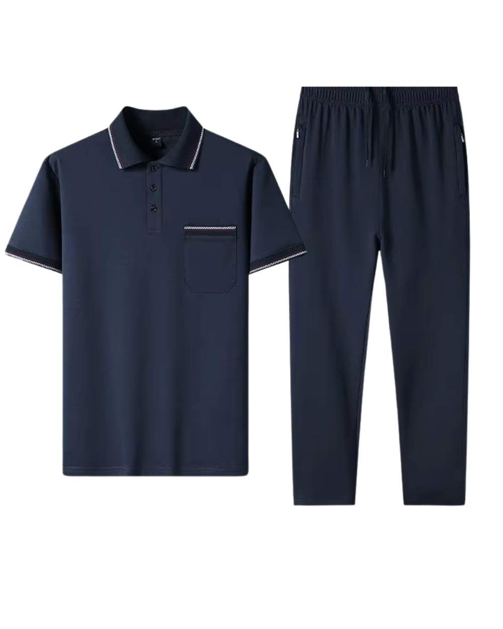 Conjunto De Polo Para Hombre De 2 Piezas Elegante