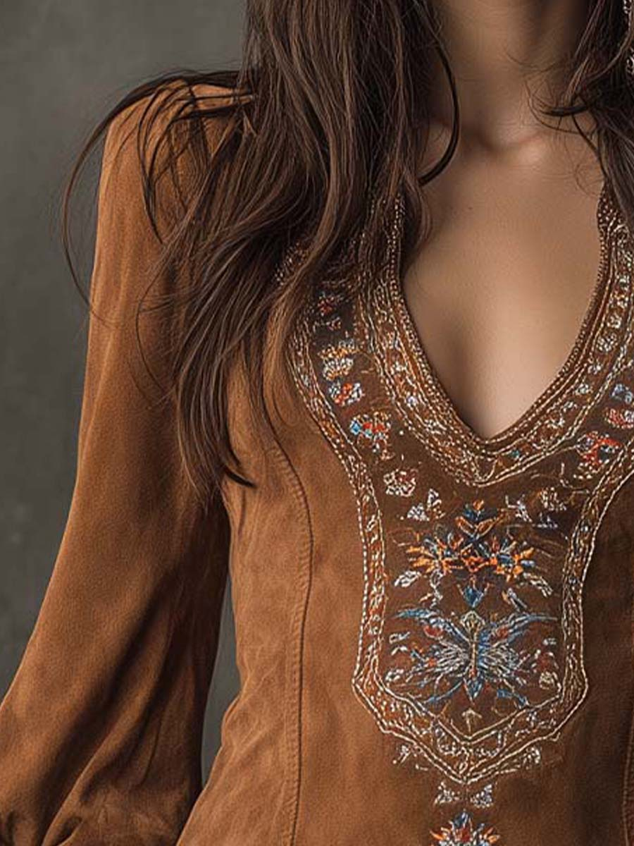 Vestido corto efecto ante