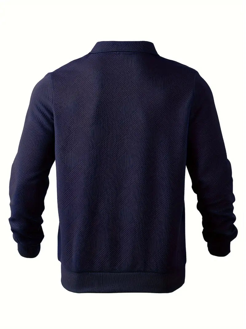 Didier – Jersey vintage con cremallera y diseño geométrico