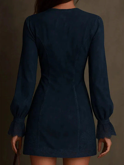 Debbie | Vestido corto de ante