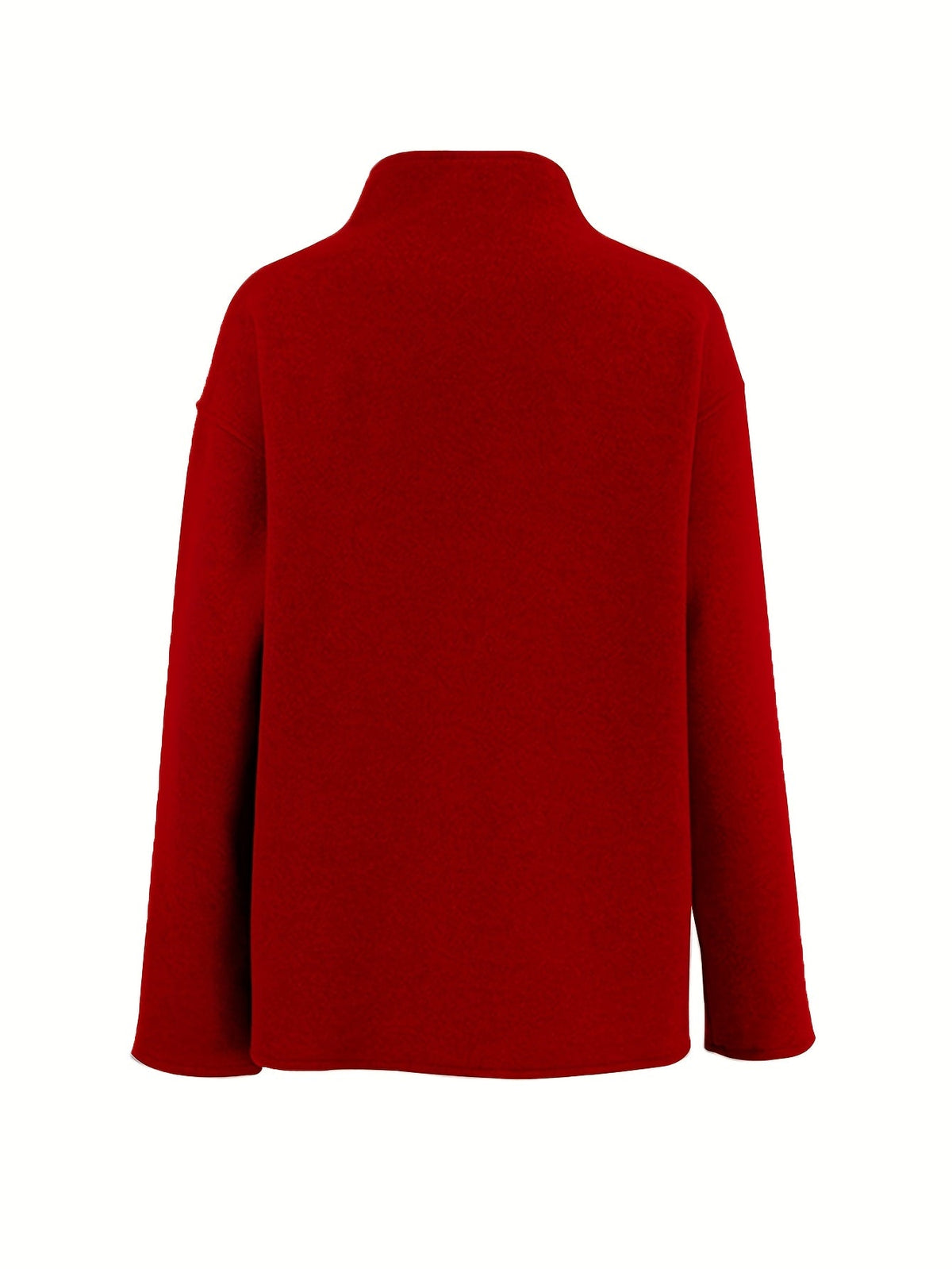 Beatrice / Abrigo de lana para mujer con cuello alto, manga larga, cierre cruzado de doble botonadura y corte oversize de estilo casual