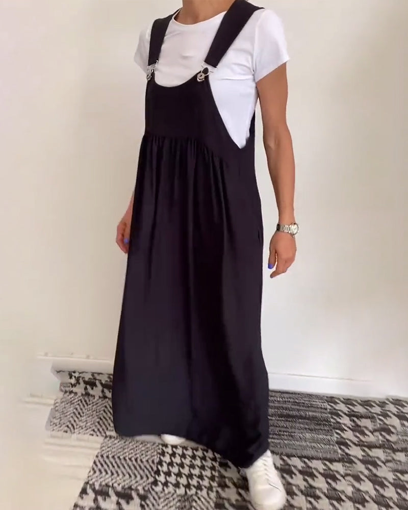 Vestido Casual con Tirantes Lisos Ajustables