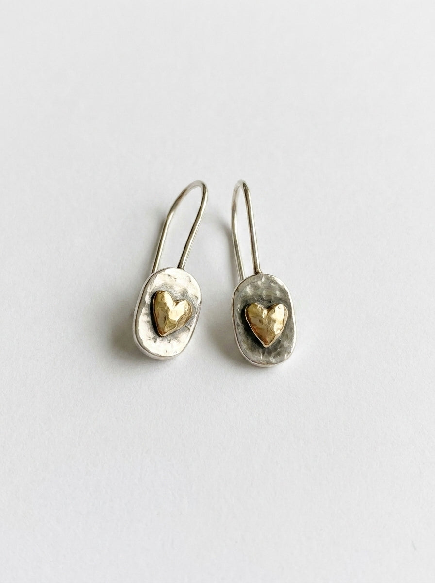 Golden Heart pendientes