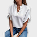 Blusa Veraniega Elegante con Cuello en V Suelto