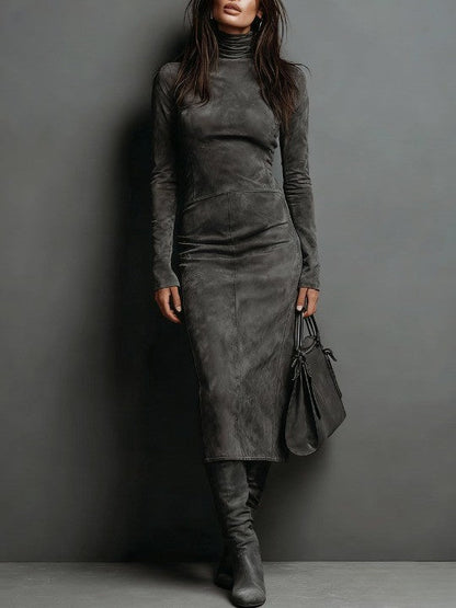 Ava | Vestido midi de ante