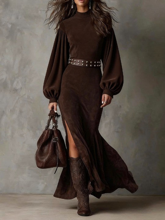 Harriet | Vestido midi vintage con mangas farol