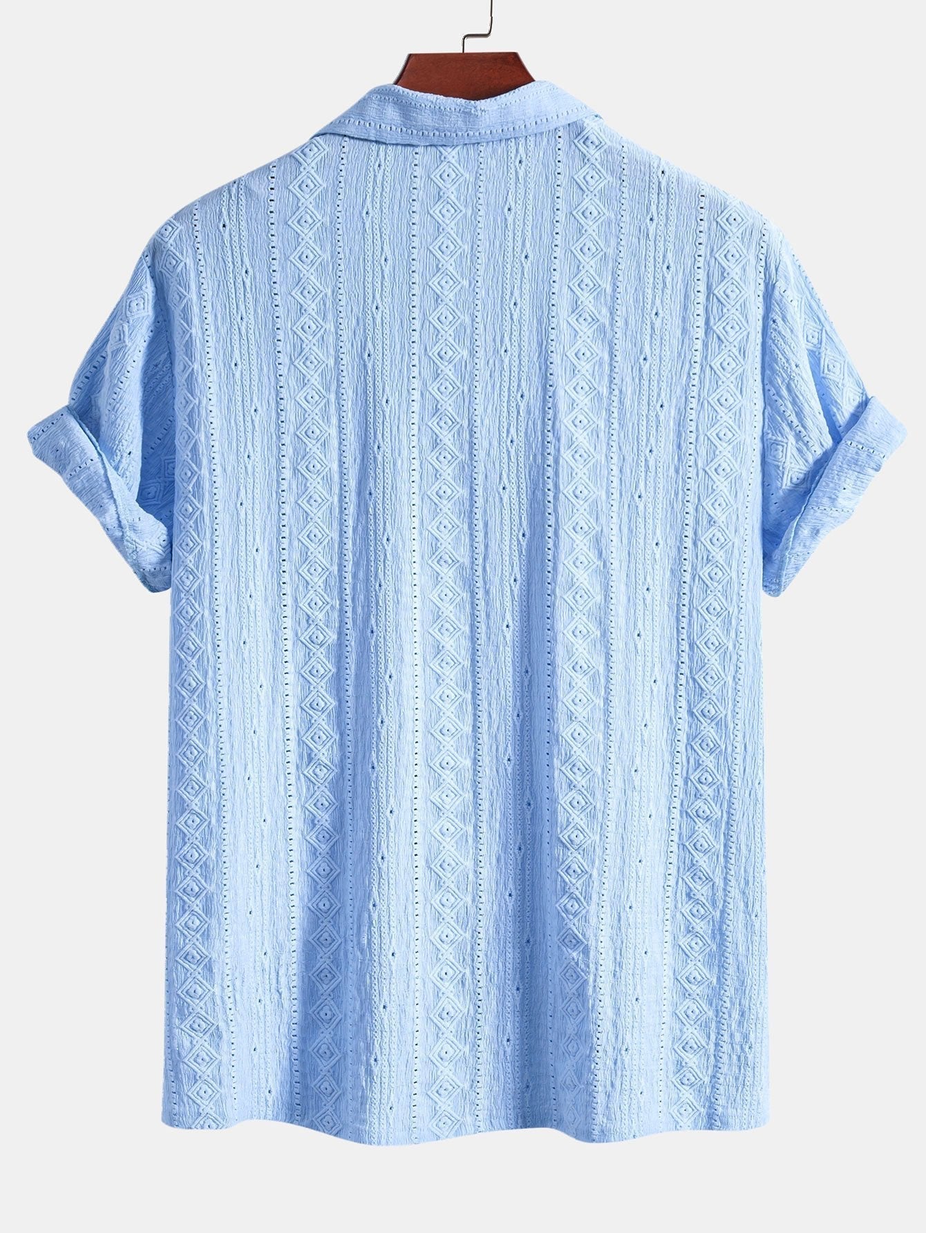 Conjunto Camisa Cubana Jacquard y Pantalón Recto Lino