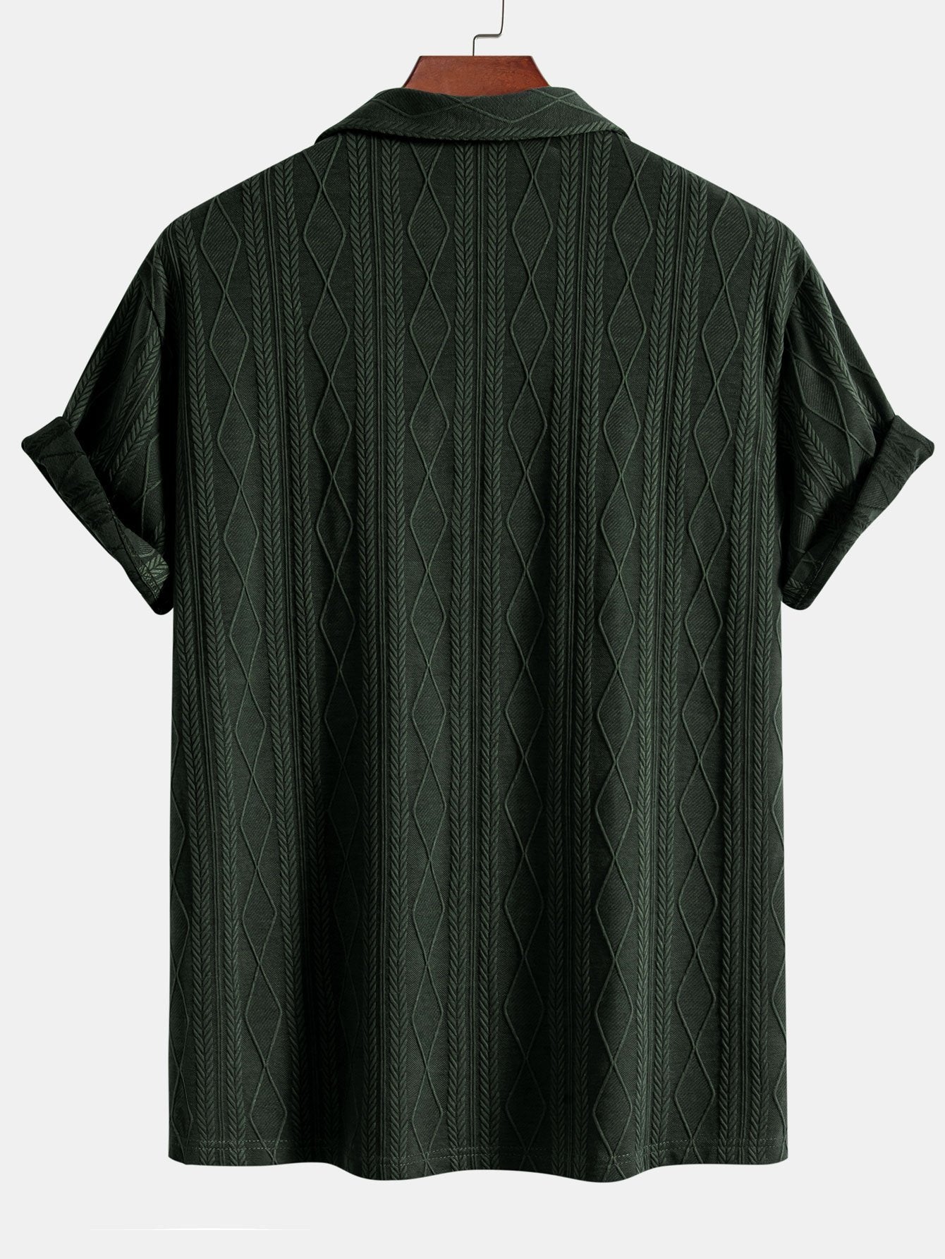 Conjunto Camisa Cubana Jacquard y Pantalón Recto