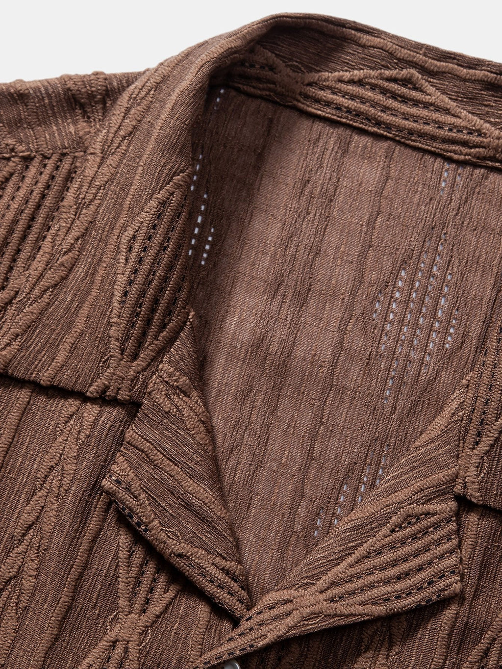 Conjunto Camisa Cubana Jacquard y Shorts Texturizados
