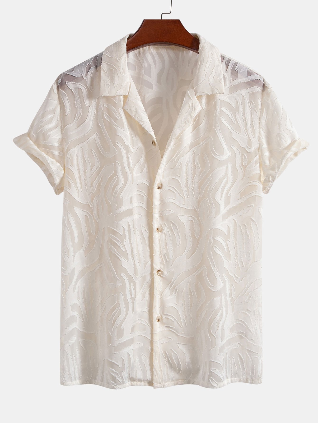 Conjunto Camisa Cubana Jacquard y Pantalón Recto Lino