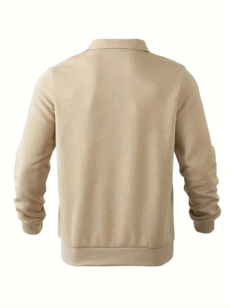 Didier – Jersey vintage con cremallera y diseño geométrico