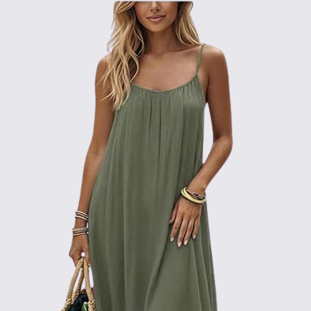 Vestido Negro Con Espalda Ajustable – Cómodo Y Sexy