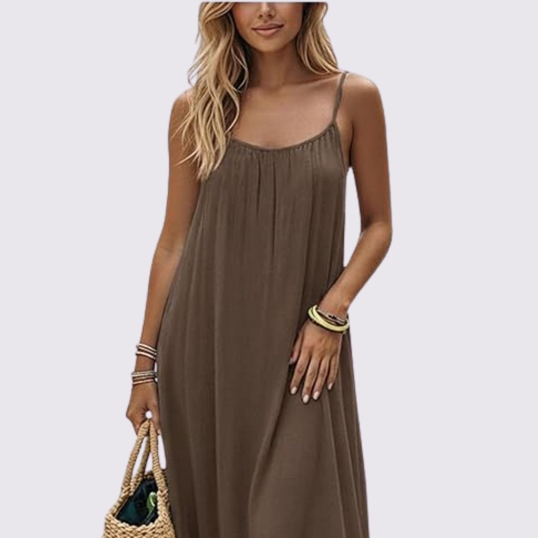 Vestido Negro Con Espalda Ajustable – Cómodo Y Sexy