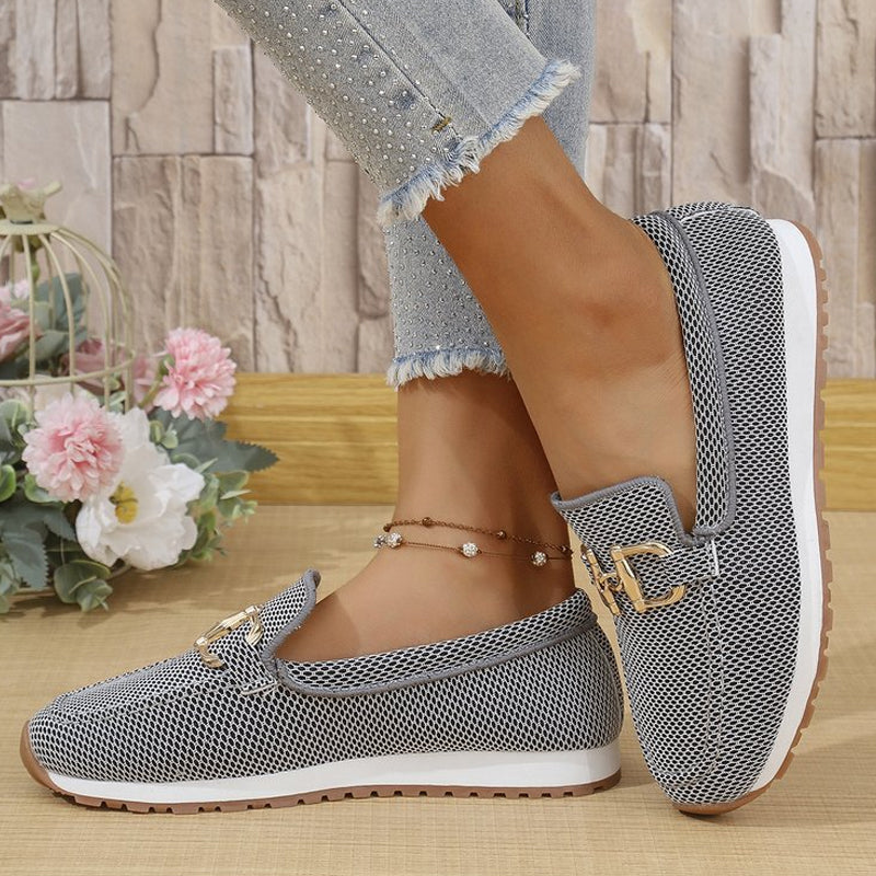 Mocasines Transpirables con Hebilla Metálica