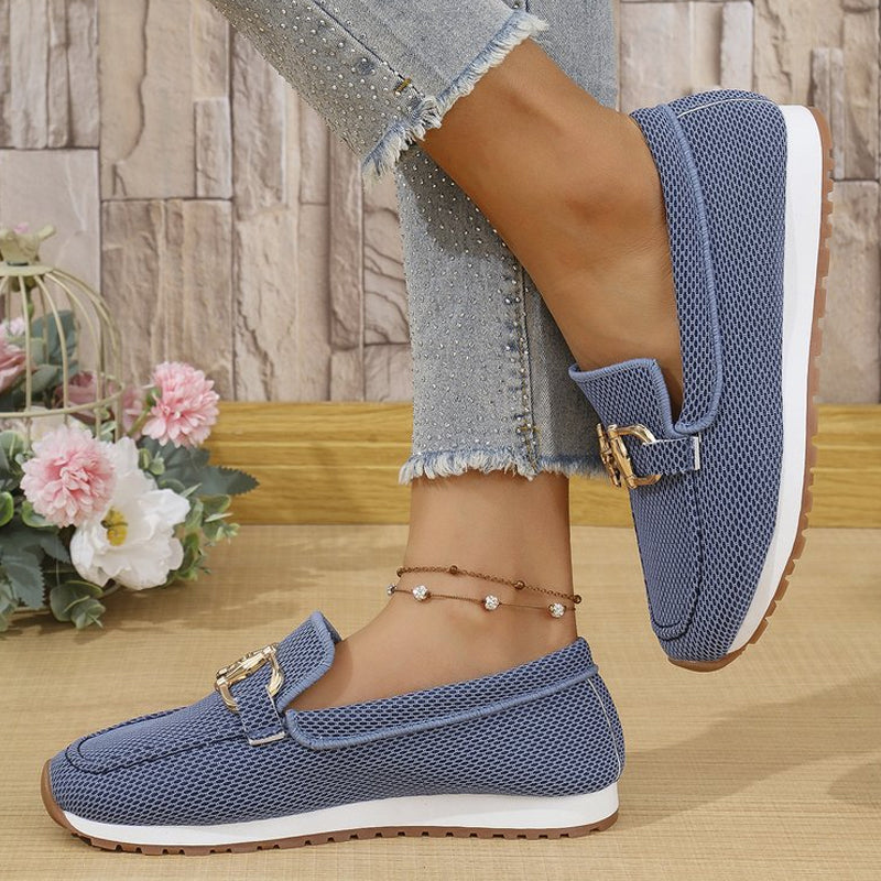 Mocasines Transpirables con Hebilla Metálica