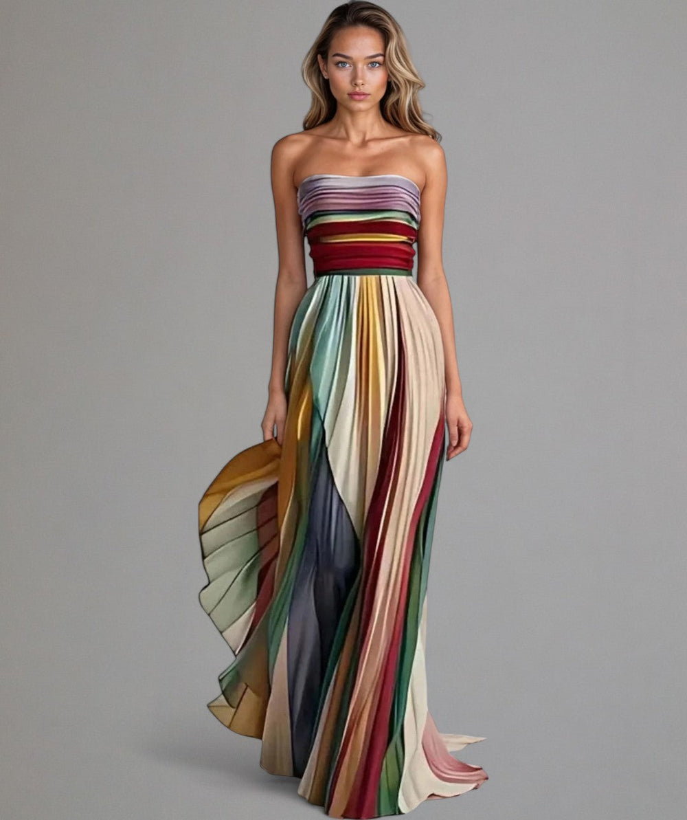 Talma™ | Vestido Evasé Sin Tirantes Sin Esfuerzo