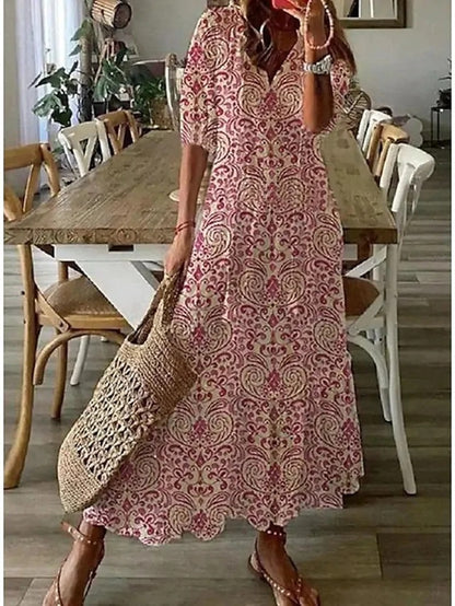 Vestido Boho Elegante Fluido Para Mujer