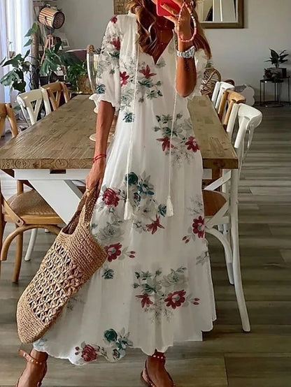 Vestido Boho Elegante Fluido Para Mujer