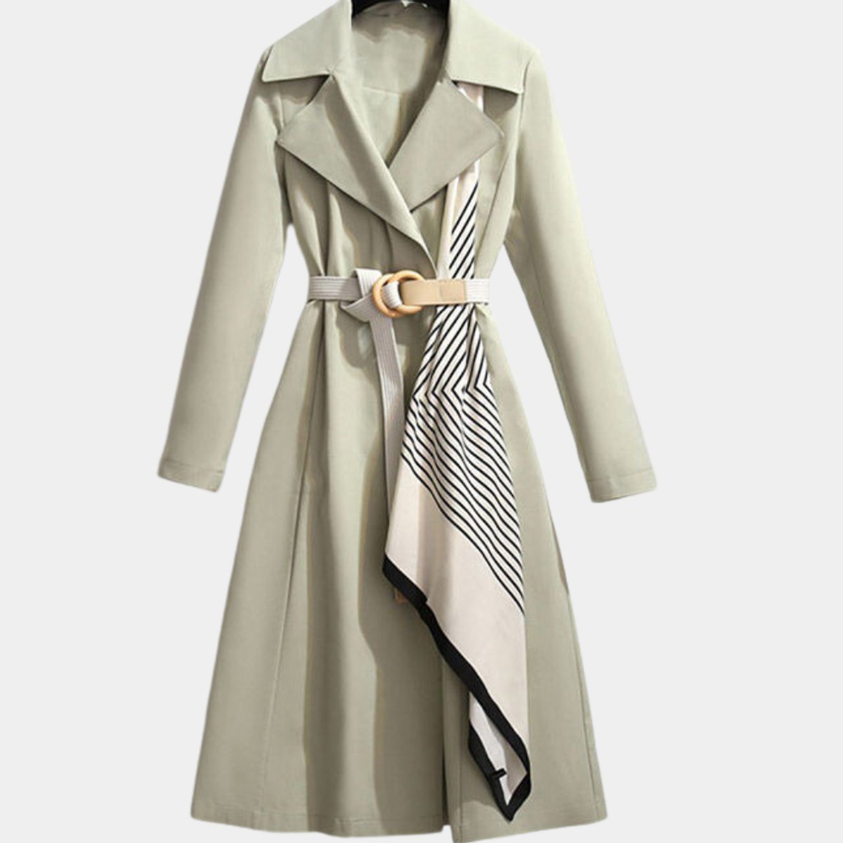 Clarisa | Gabardina midi clásica con cinturón