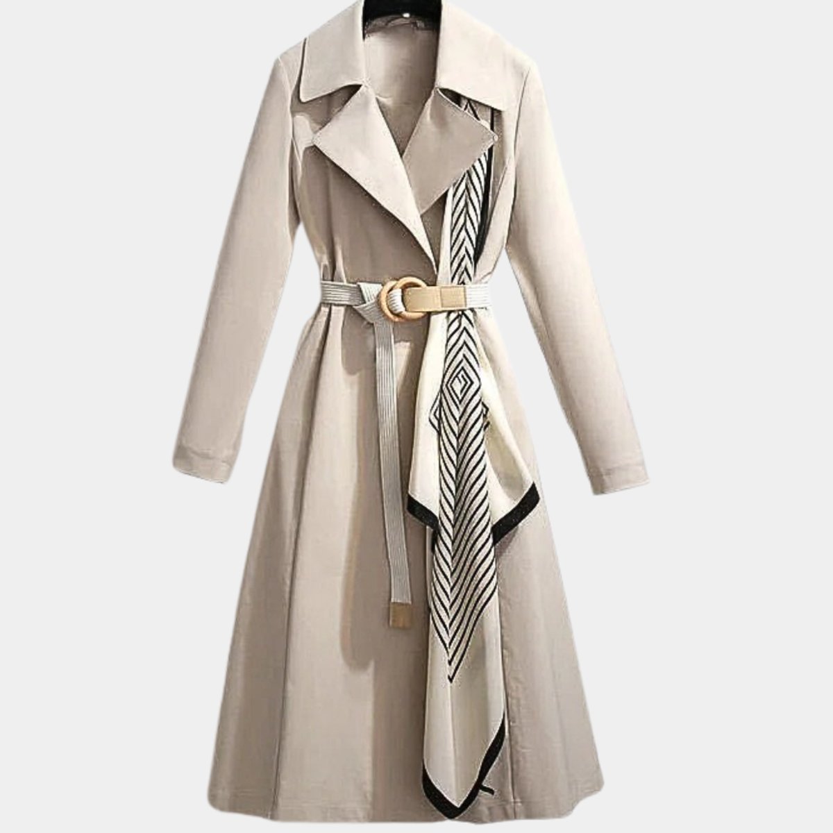 Clarisa | Gabardina midi clásica con cinturón