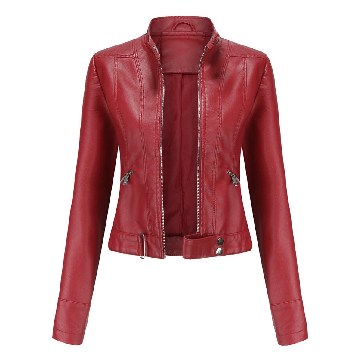Lina | Chaqueta motera corta con cuello mao