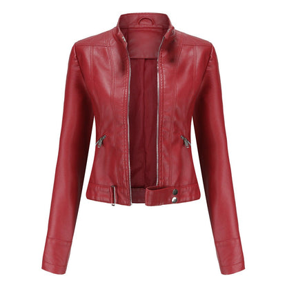 Lina | Chaqueta motera corta con cuello mao