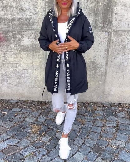 Camila | Parka midi con capucha y cordón