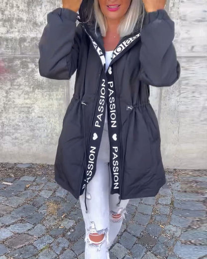 Camila | Parka midi con capucha y cordón