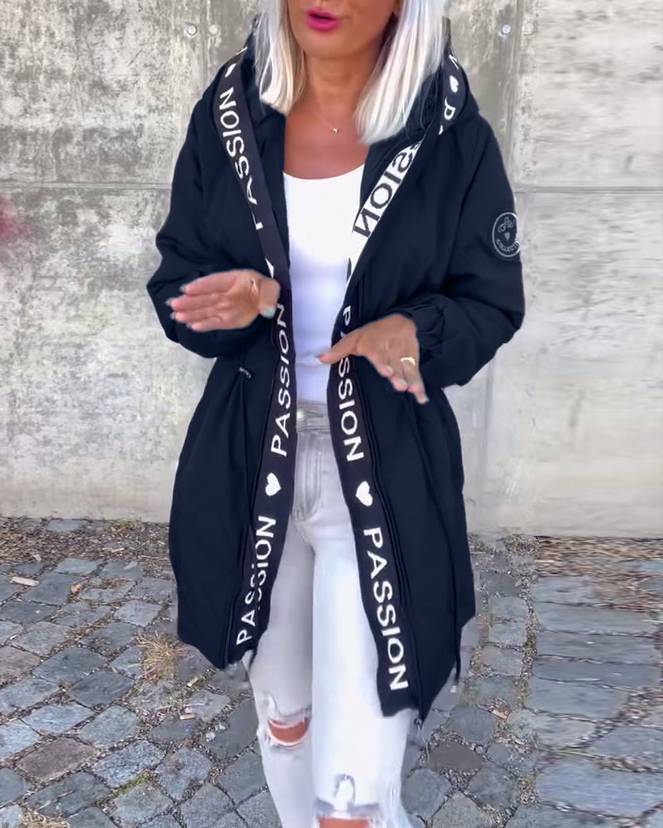 Camila | Parka midi con capucha y cordón