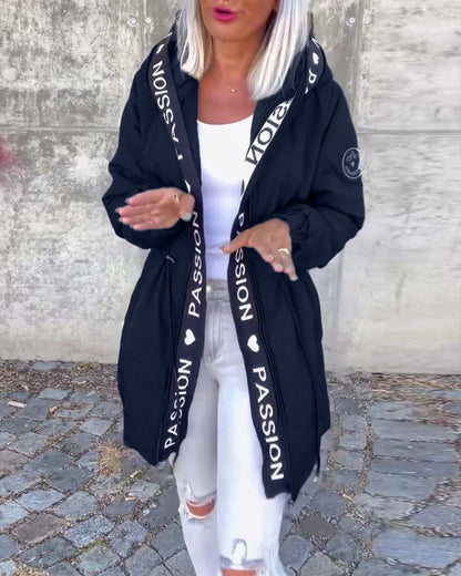 Camila | Parka midi con capucha y cordón