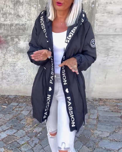 Camila | Parka midi con capucha y cordón