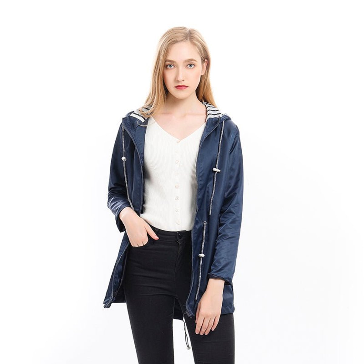 Margarita | Impermeable con capucha y cordón