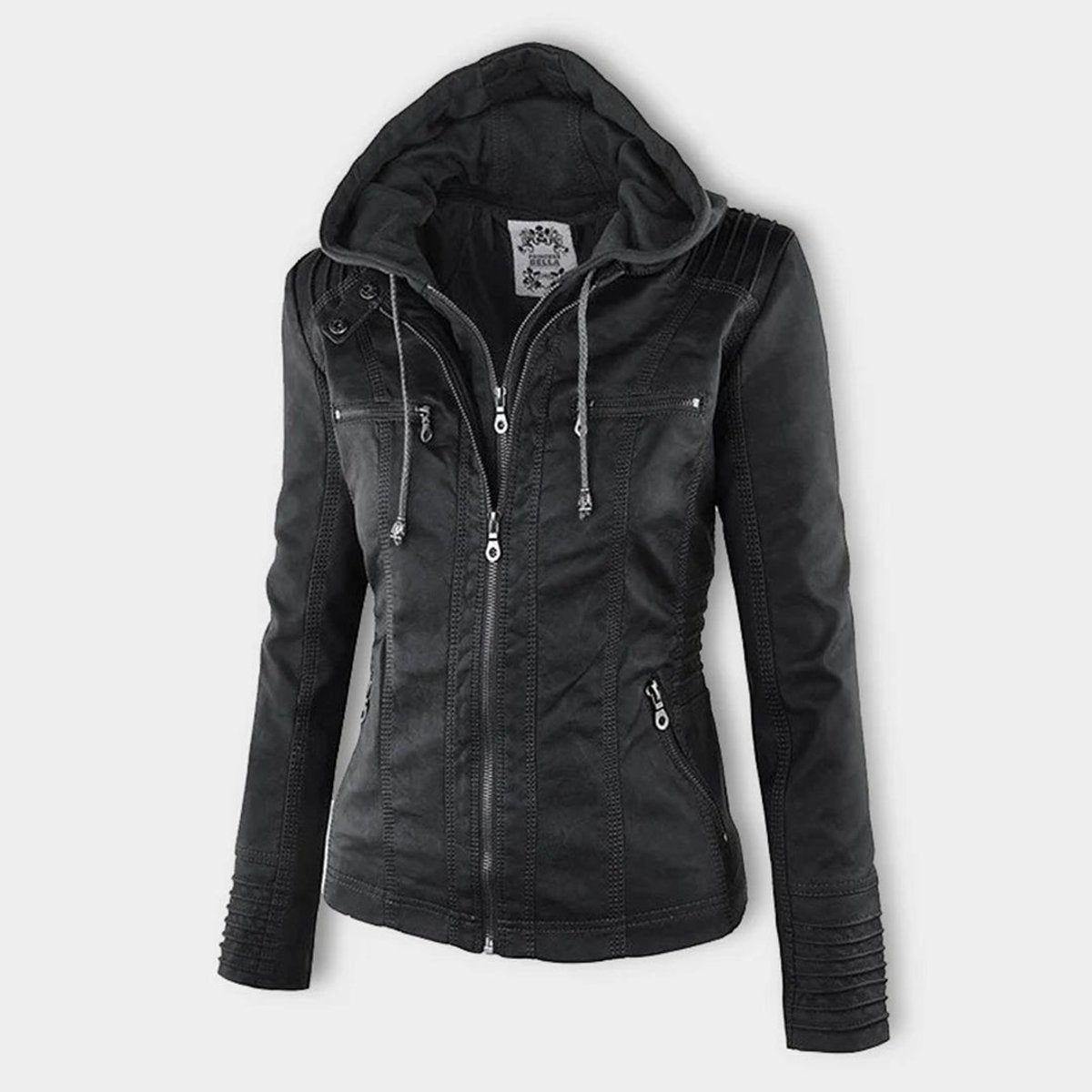 Lucinda | Chaqueta motera con capucha desmontable