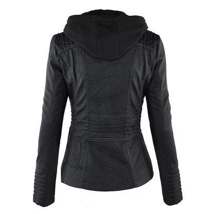 Lucinda | Chaqueta motera con capucha desmontable