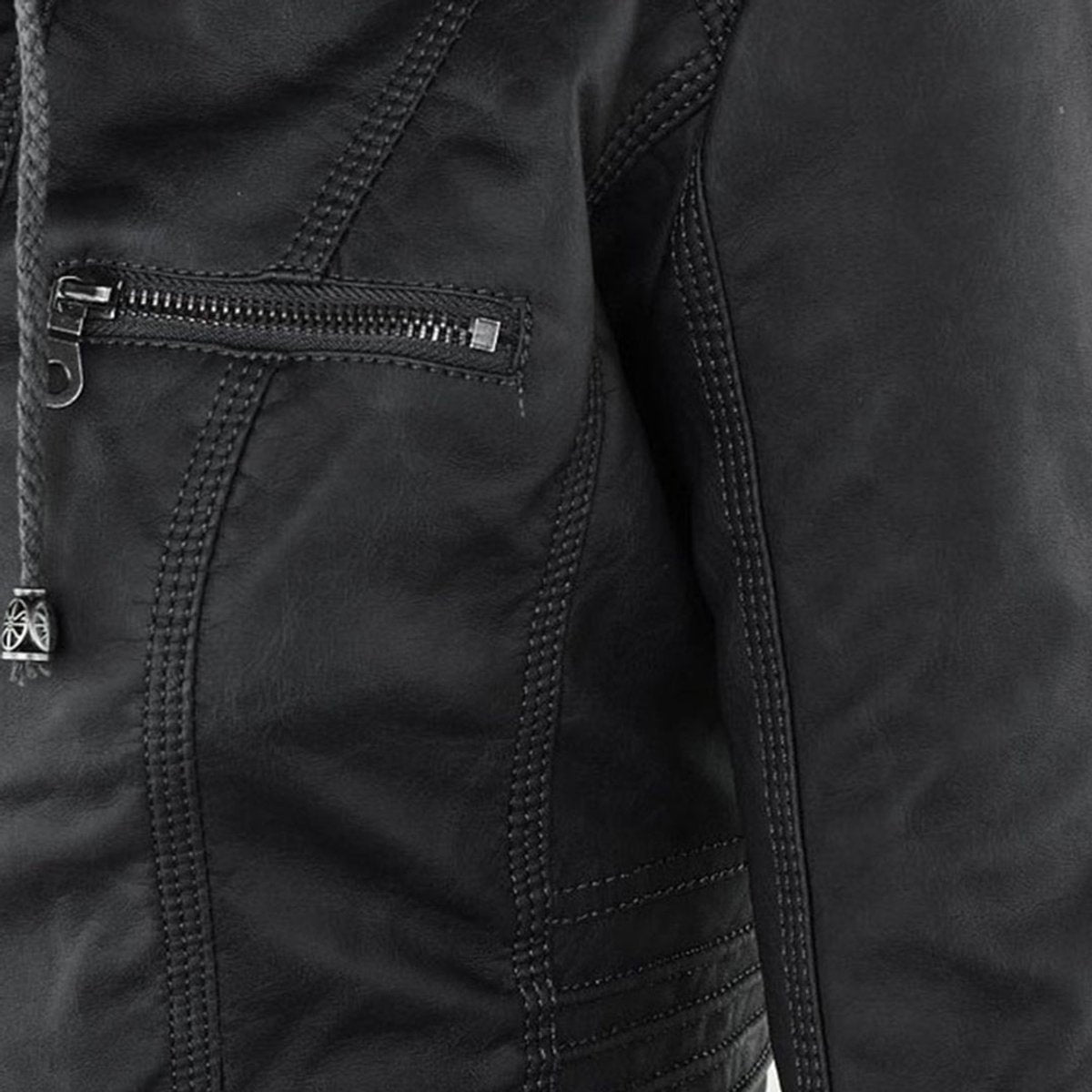 Lucinda | Chaqueta motera con capucha desmontable