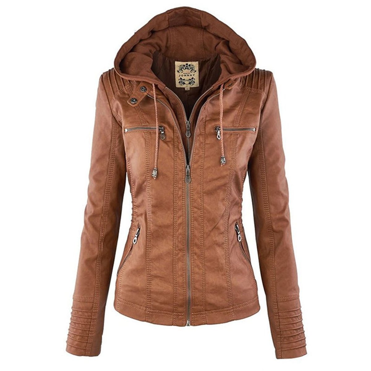 Lucinda | Chaqueta motera con capucha desmontable
