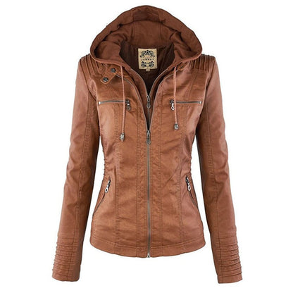 Lucinda | Chaqueta motera con capucha desmontable