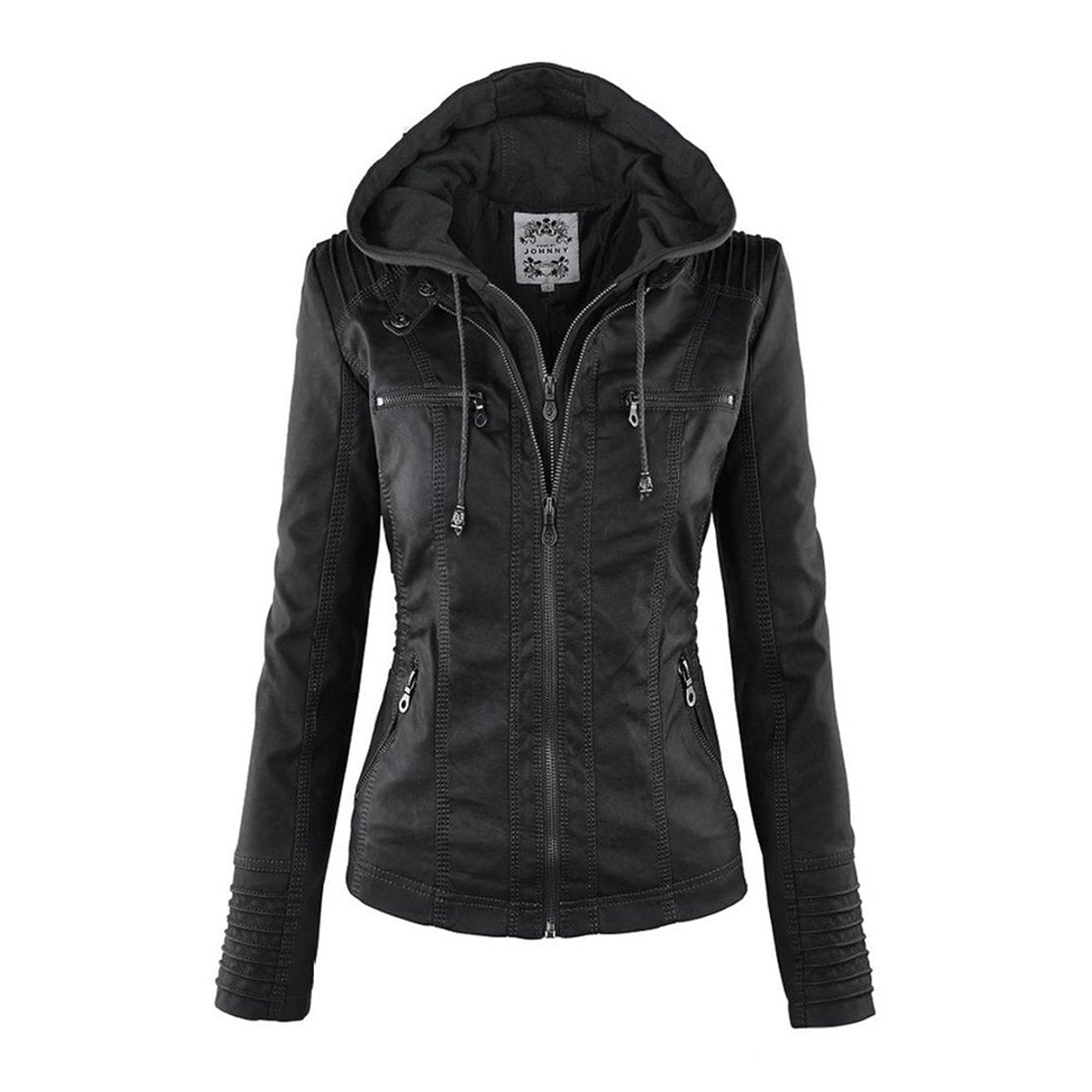 Lucinda | Chaqueta motera con capucha desmontable