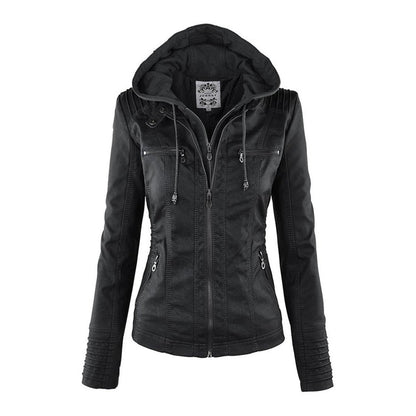 Lucinda | Chaqueta motera con capucha desmontable