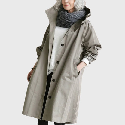 Rut | Gabardina larga holgada con capucha