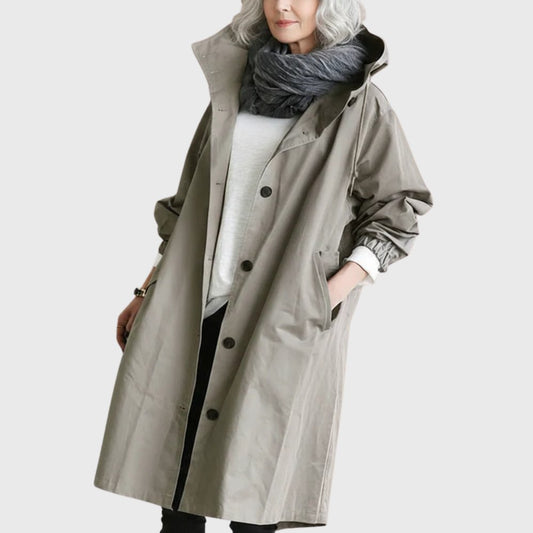 Rut | Gabardina larga holgada con capucha