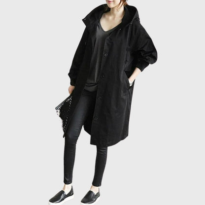 Rut | Gabardina larga holgada con capucha