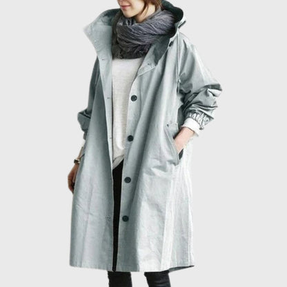 Rut | Gabardina larga holgada con capucha