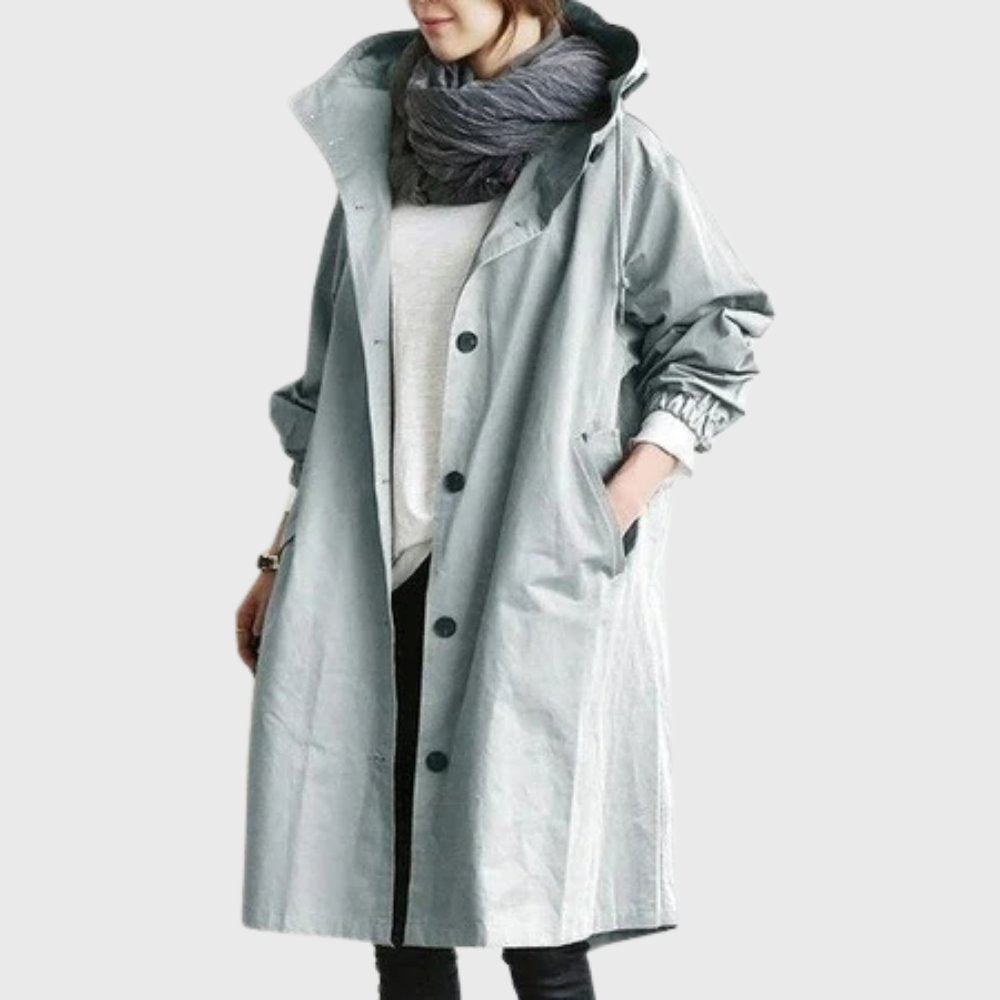 Rut | Gabardina larga holgada con capucha