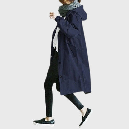 Rut | Gabardina larga holgada con capucha